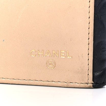 Chanel Lambskin Embossed Camellia Large Gusset Flap Wallet Navy 7 of 9