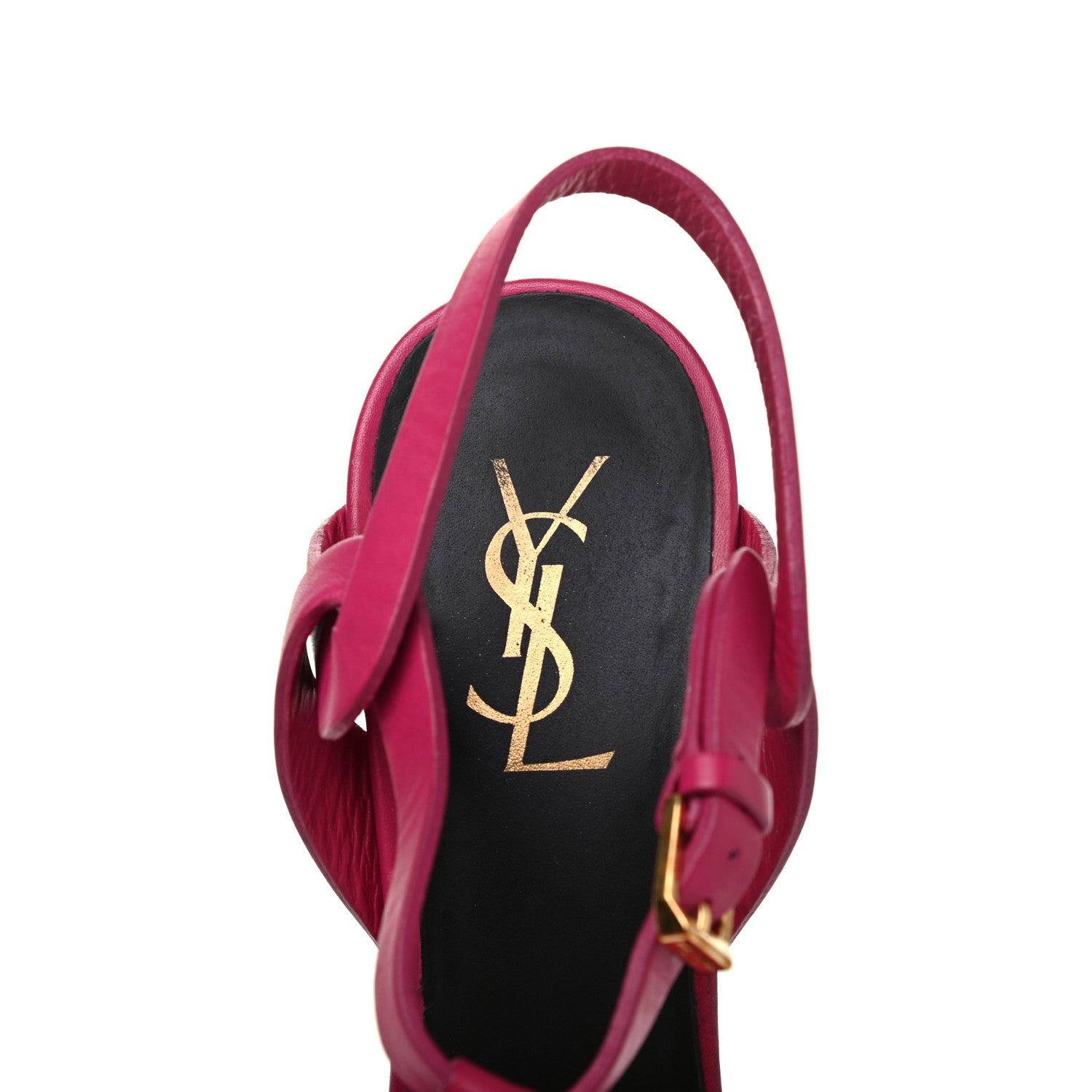 Saint Laurent Calfskin Tribute 105 Platform Sandals 39.5 Fuchsia 8 of 28