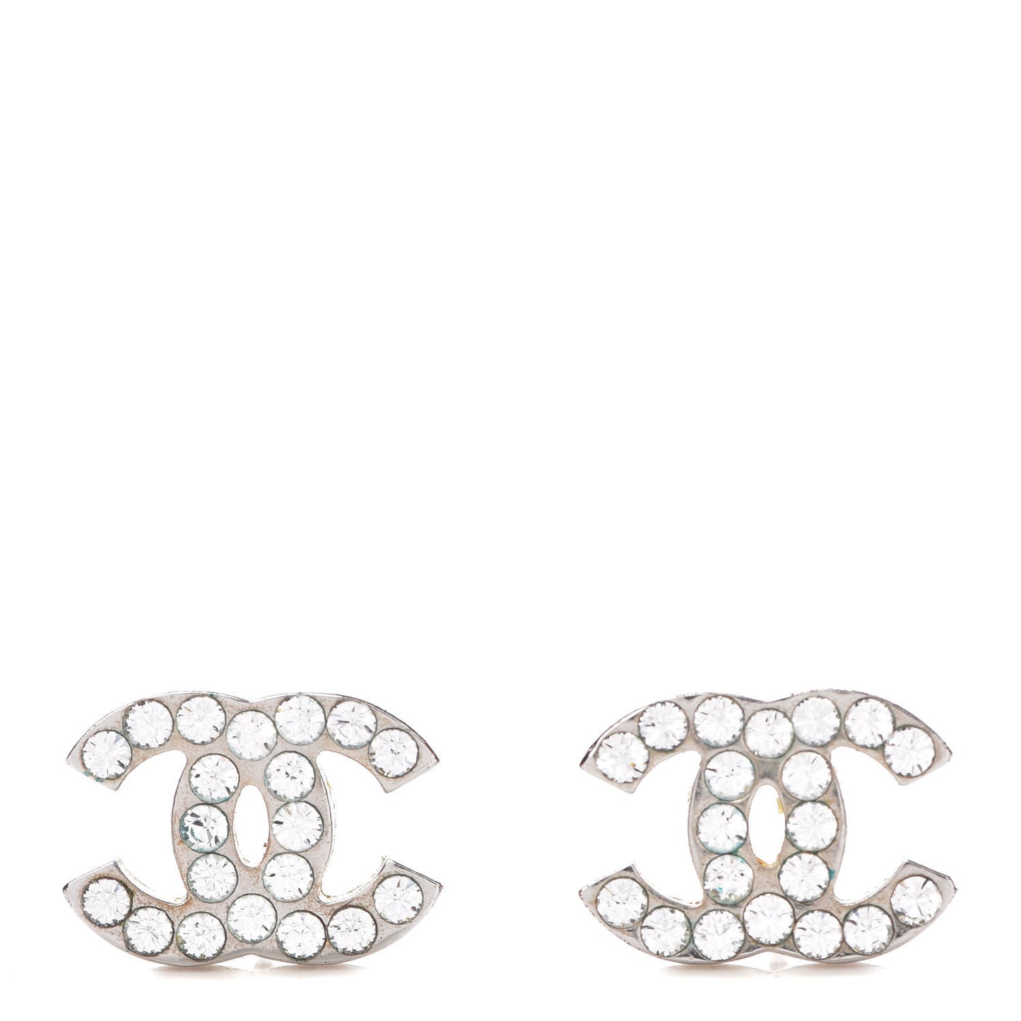 Crystal Timeless CC Earrings Silver