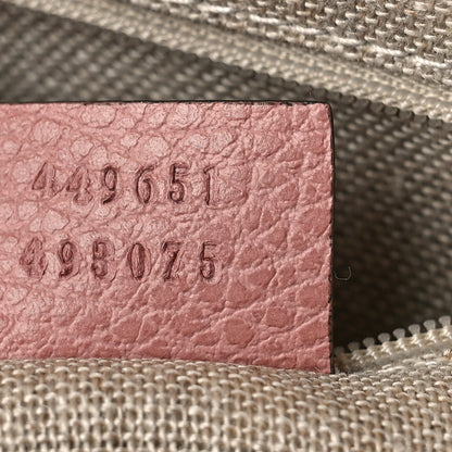 Gucci Dollar Calfskin Large GG Charm Dome Satchel Tote Soft Pink 7 of 12