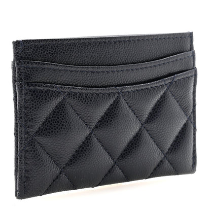 Chanel Caviar Quilted Card Holder Navy 3 of 8