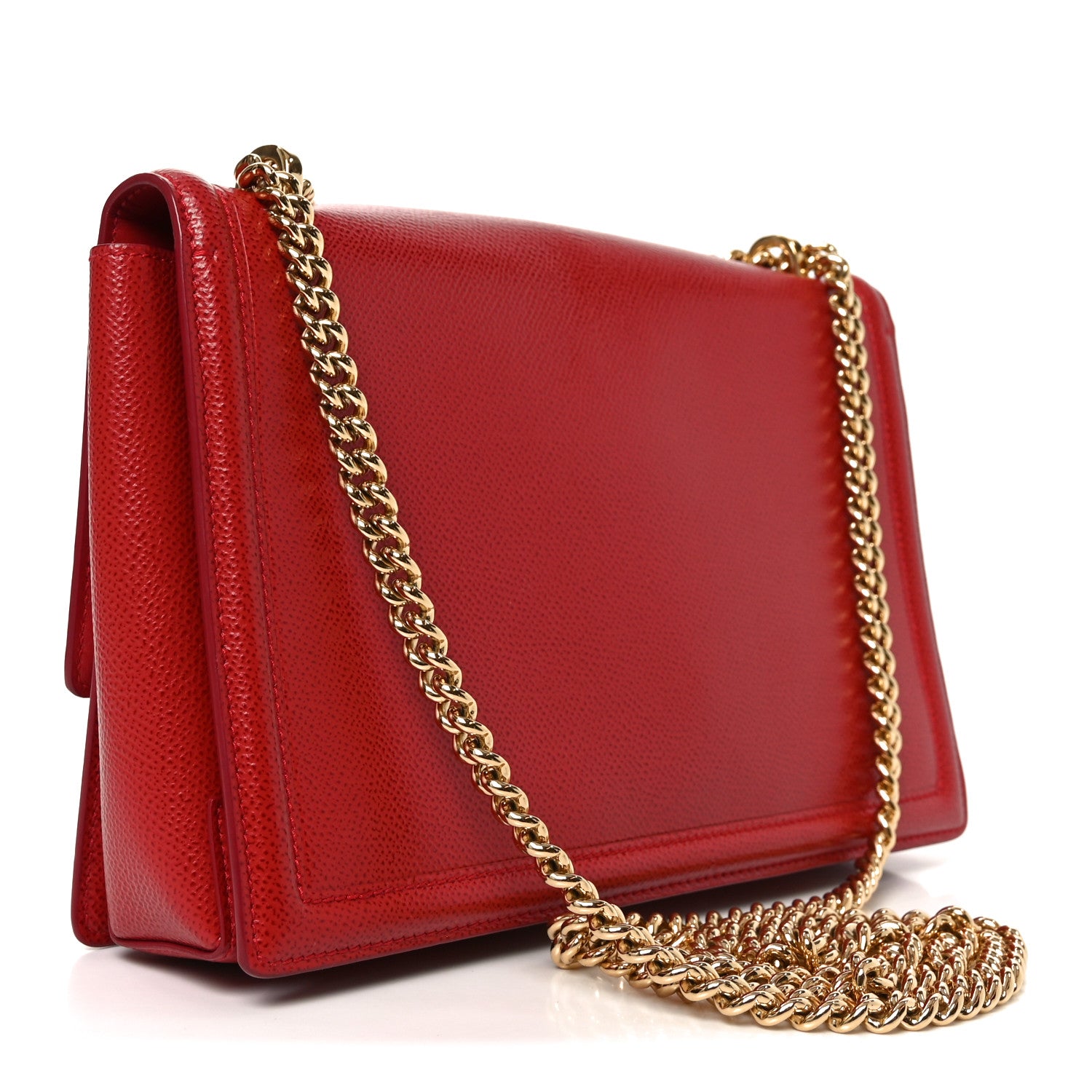 Salvatore Ferragamo Printed Calfskin Ginny Shoulder Bag Red 3 of 9