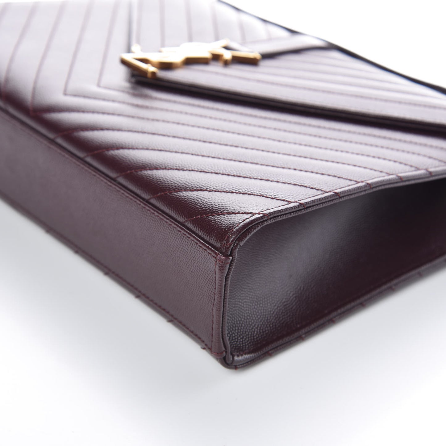 Grain De Poudre Matelasse Chevron Large Monogram Satchel Rouge Legion