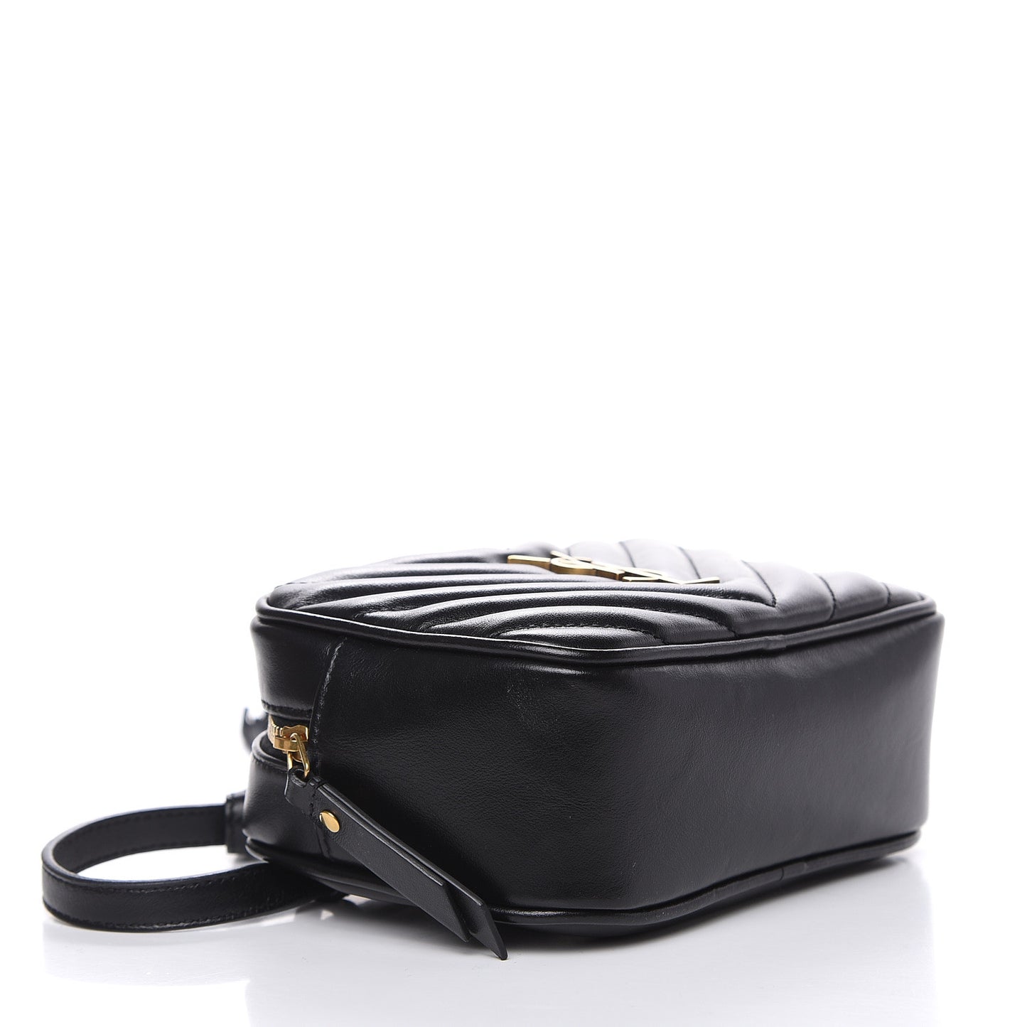 Calfskin Matelasse Monogram Lou Belt Bag Black
