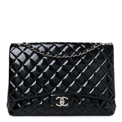 Chanel Patent Quilted Maxi Double Flap Black 1 of 14