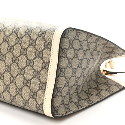 Gucci GG Supreme Monogram Medium Padlock Tote White 10 of 11