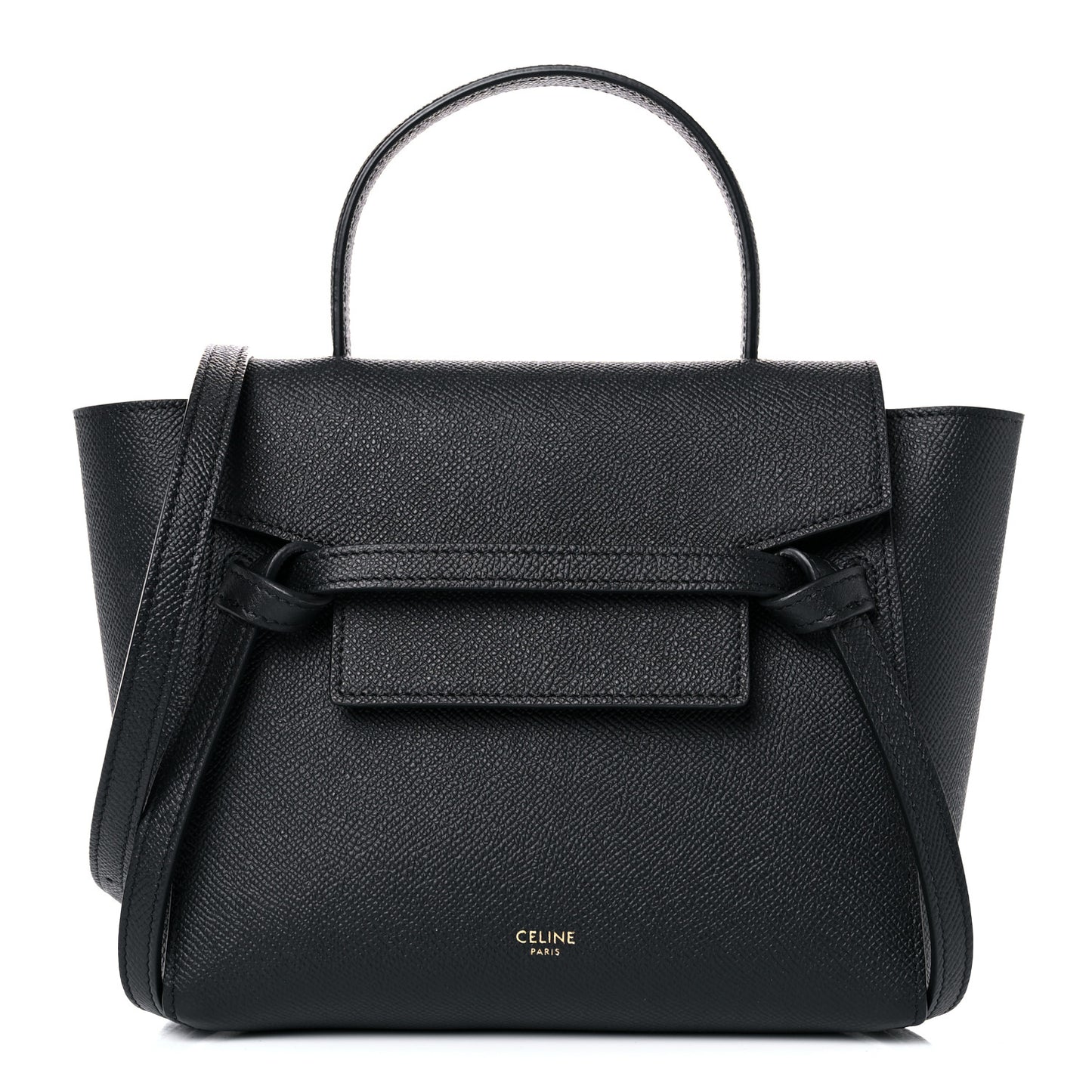 Grained Calfskin Nano Belt Bag Black