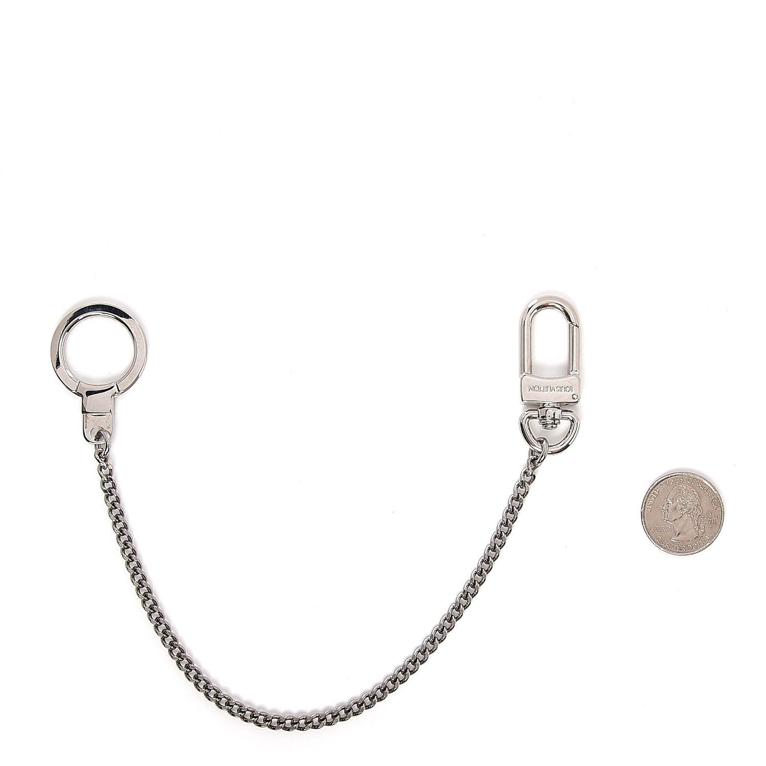 Louis Vuitton Pochette Extender Key Ring Chain Silver 2 of 2