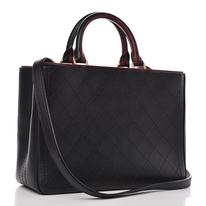Chanel Bullskin Stitched Bi-Color Medium Shopping Tote Black 2 of 10