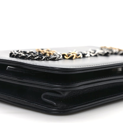 Chanel Calfskin Chain 20s Signe Wallet on Chain WOC Black 10 of 14