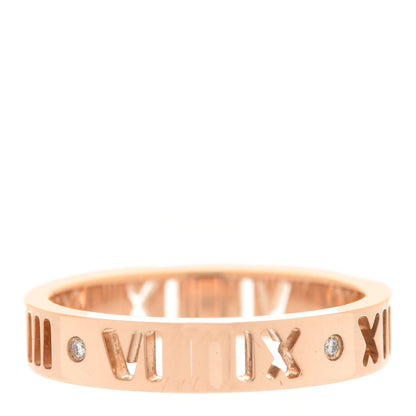 Tiffany 18K Rose Gold Diamond Atlas Pierced Ring 49 5 1 of 5