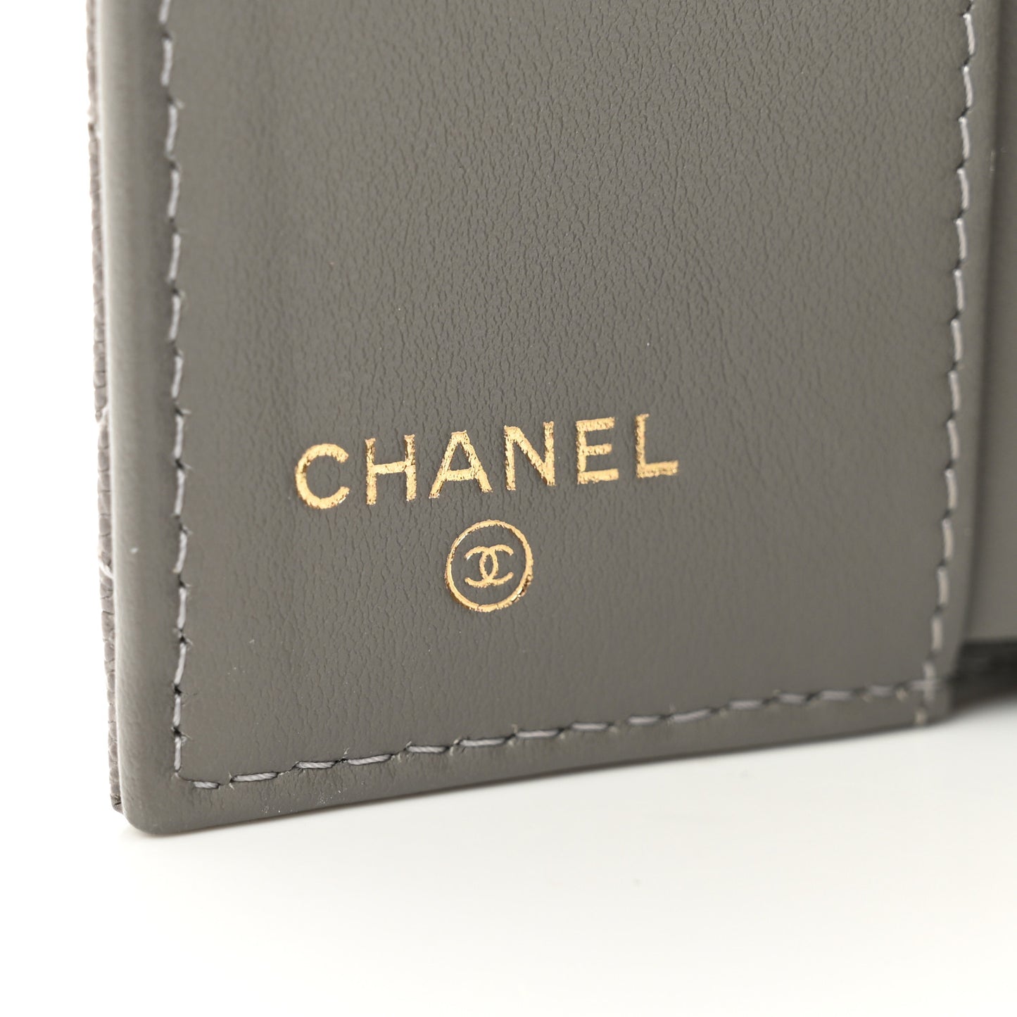 Caviar Quilted Small Boy Flap Wallet Grey