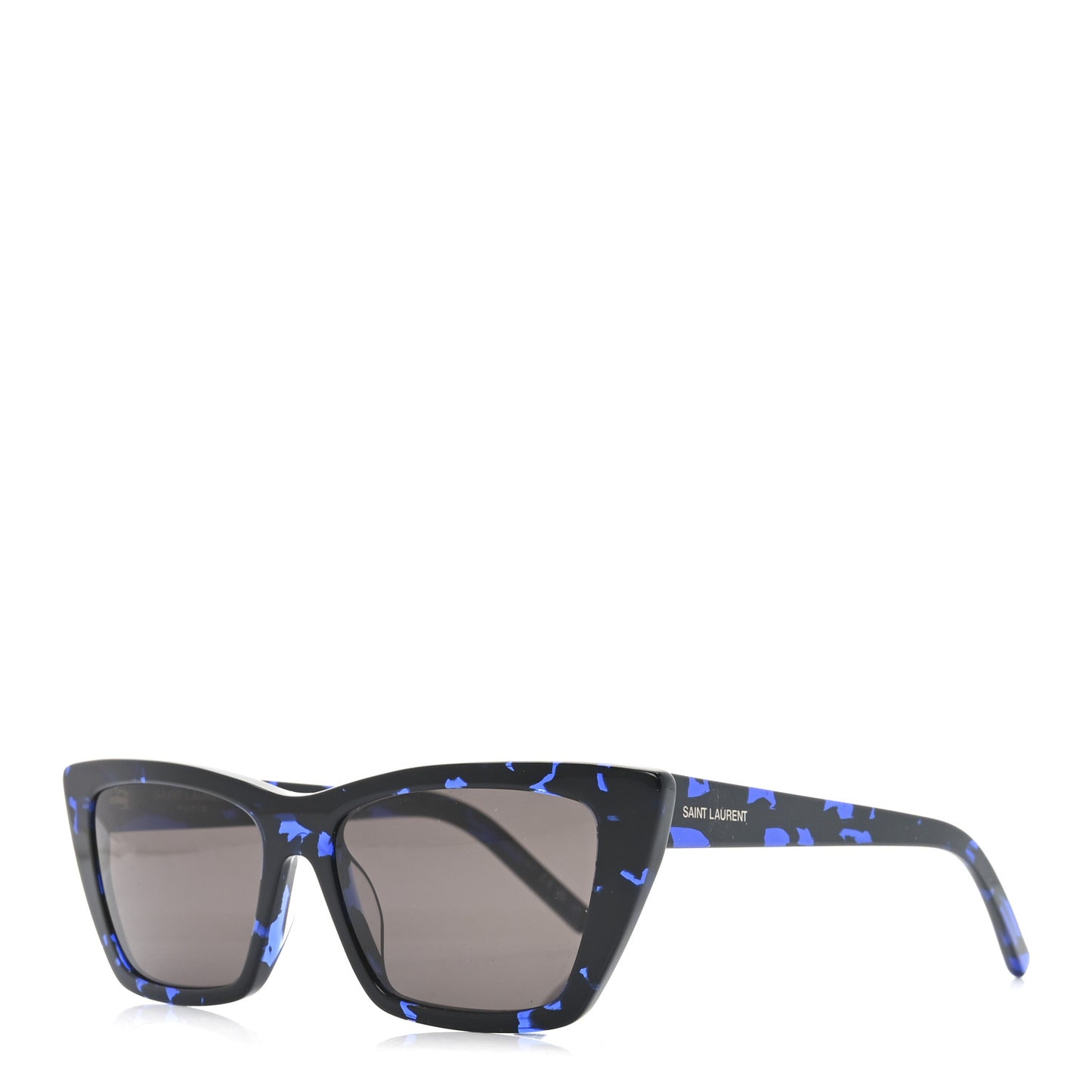 Acetate Mica Cat Eye Sunglasses SL 276 Black Blue