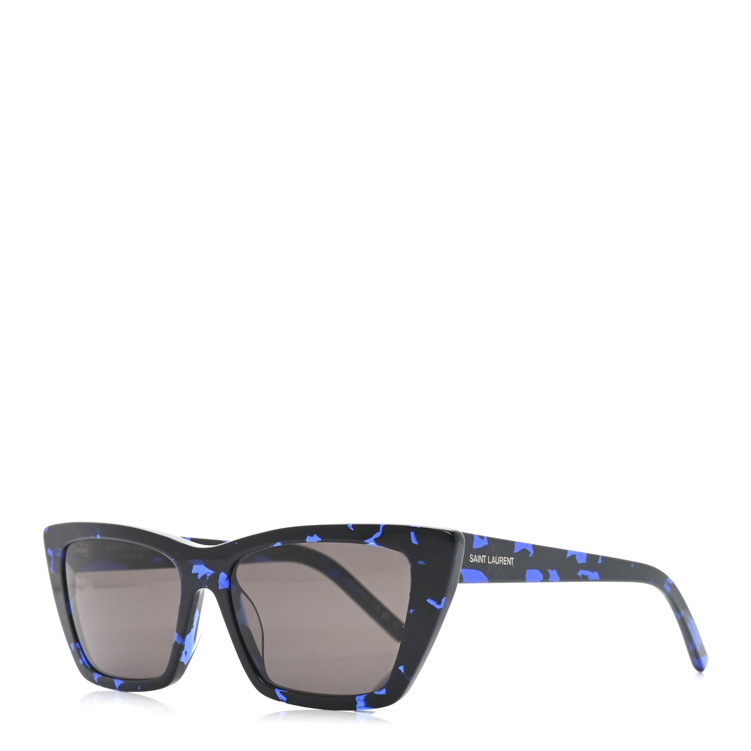 Saint Laurent Acetate Mica Cat Eye Sunglasses SL 276 Black Blue 1 of 8