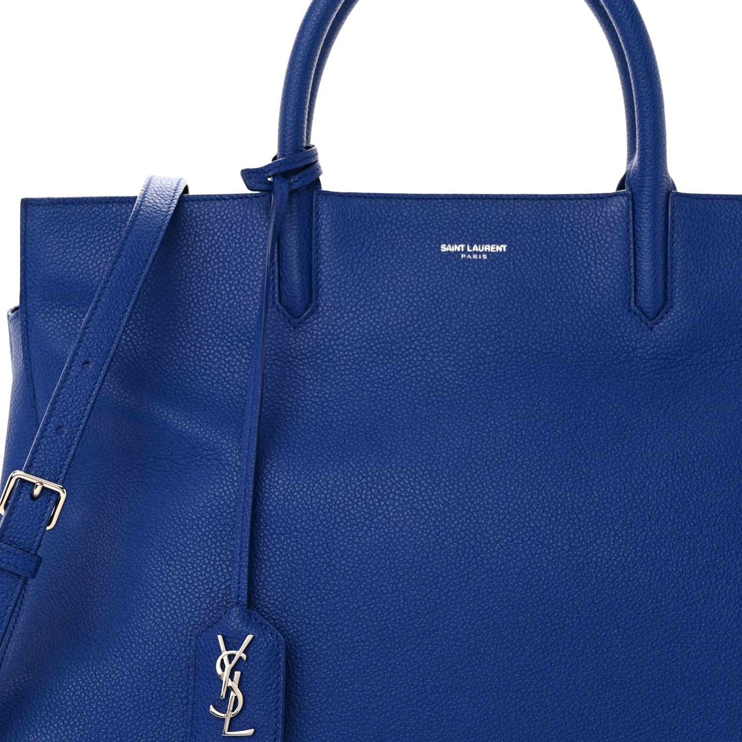 Saint Laurent Calfskin Medium Rive Gauche Cabas Outremer 8 of 17