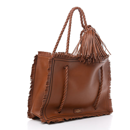 Valentino Garavani Calfskin The Rope Shopper Tan 2 of 9