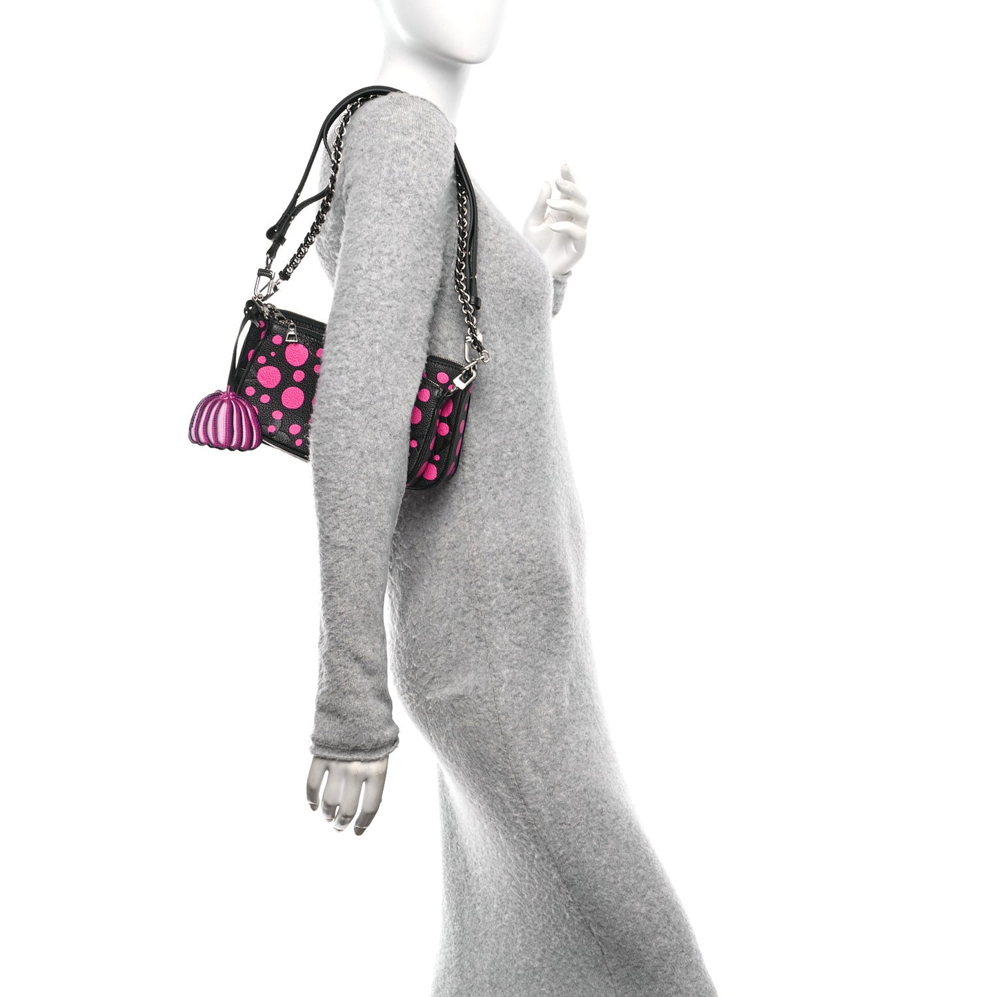 LV X YK Empreinte Multi Pochette Accessories Black Fuchsia