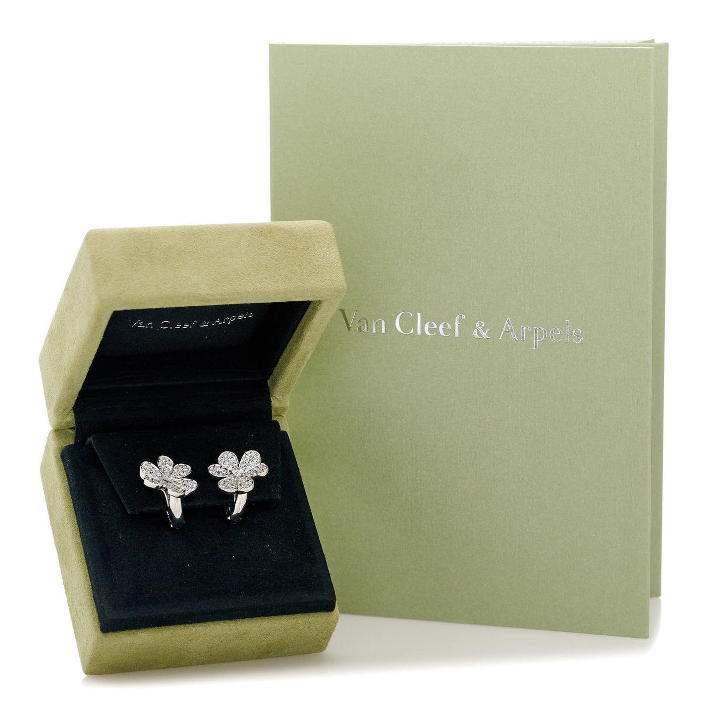 18K White Gold Diamond Small Frivole Pave Earrings