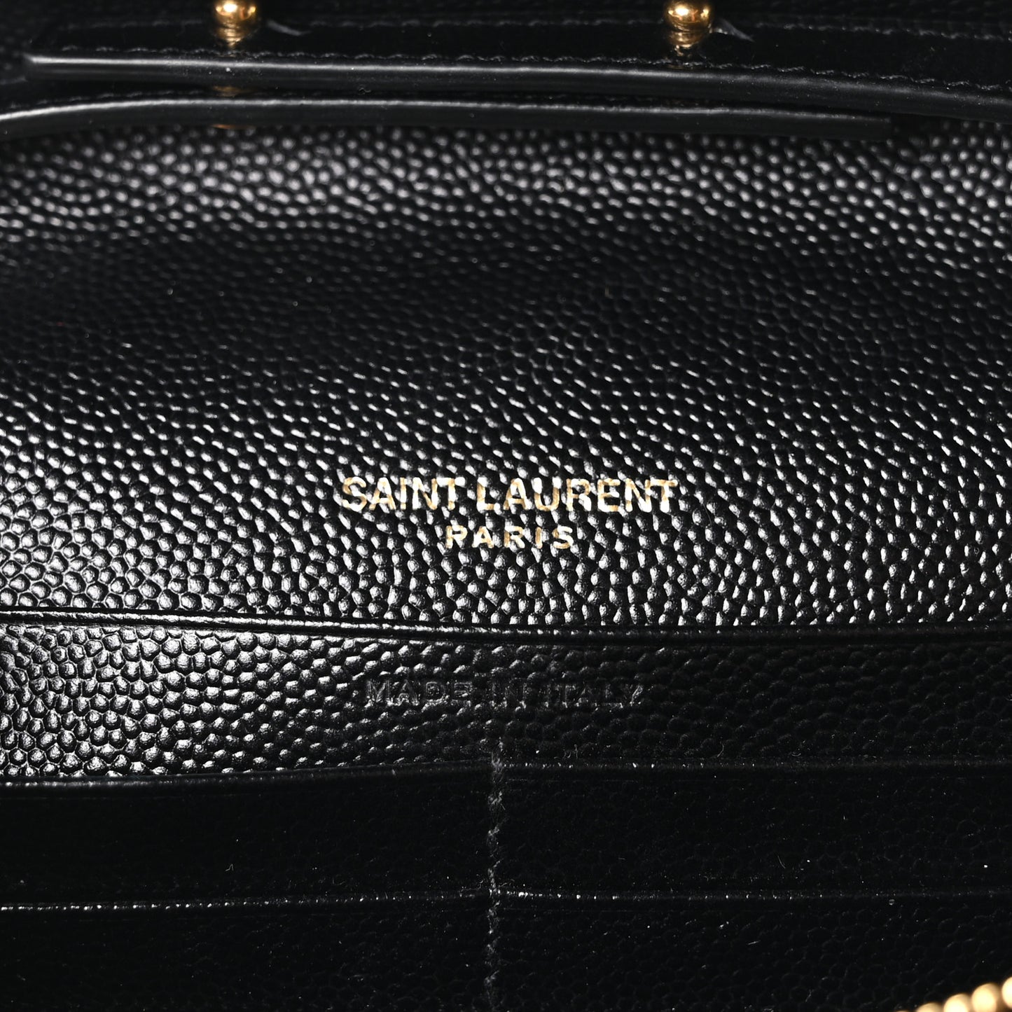 Grain De Poudre Matelasse Chevron Monogram Chain Wallet Black