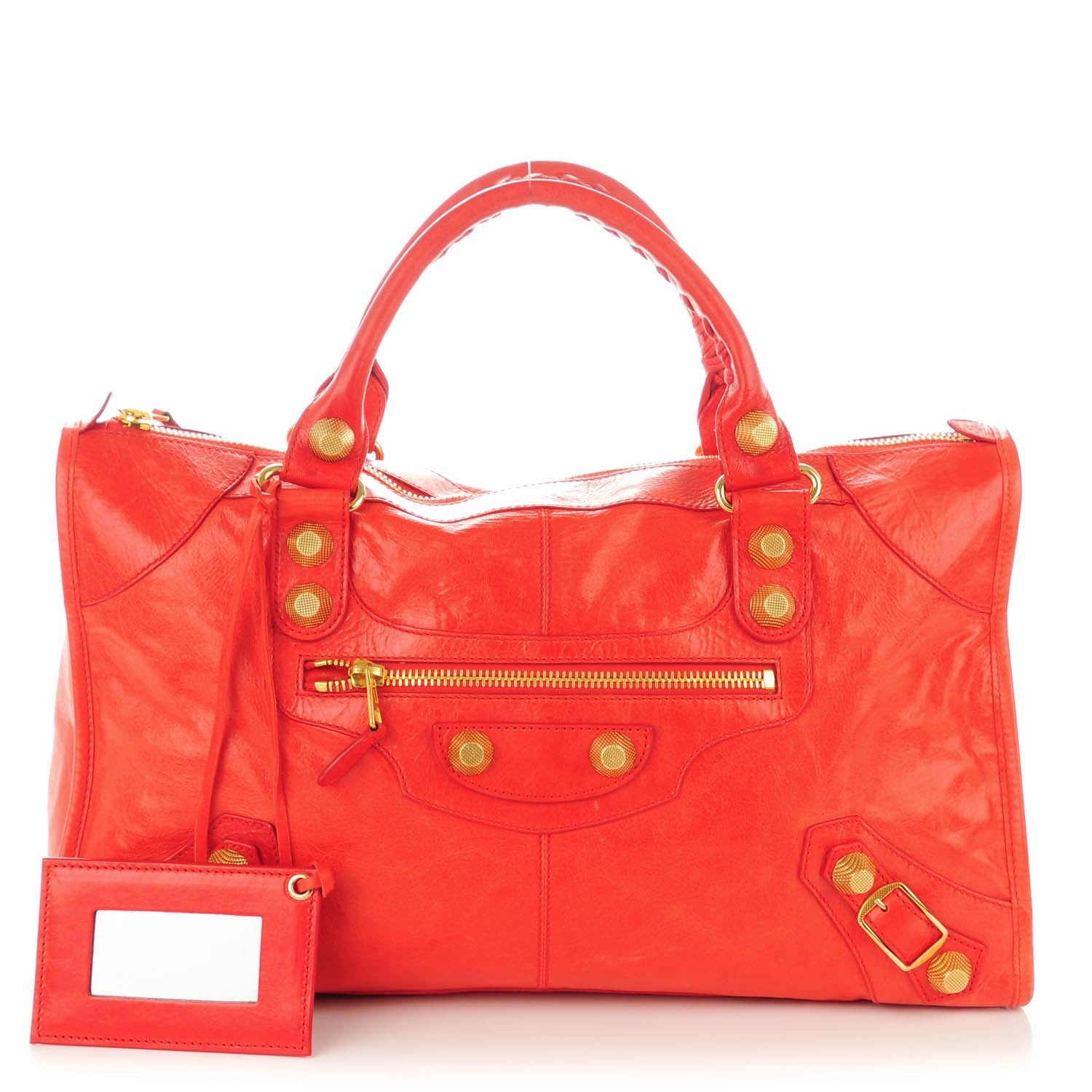 Balenciaga Agneau Giant 21 Gold Hardware Work Vermillion 1 of 8