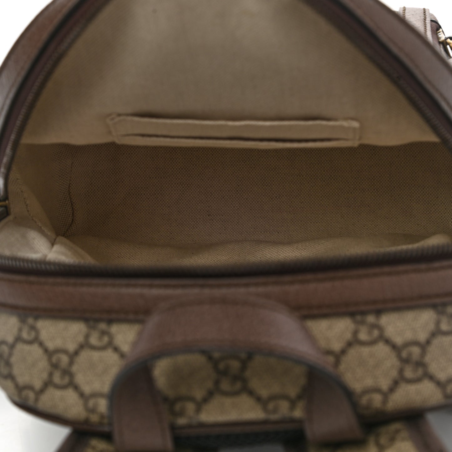 GG Supreme Monogram Calfskin Web Small Ophidia Day Backpack Beige Ebony New Acero