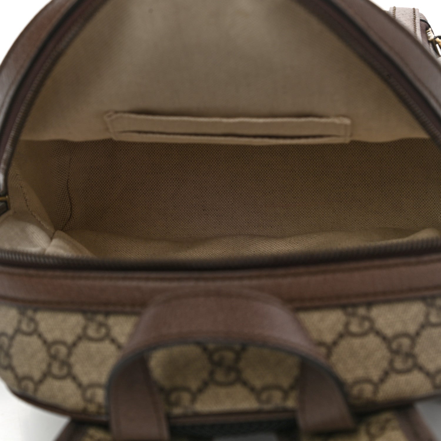Gucci GG Supreme Monogram Calfskin Web Small Ophidia Day Backpack Beige Ebony New Acero 5 of 11
