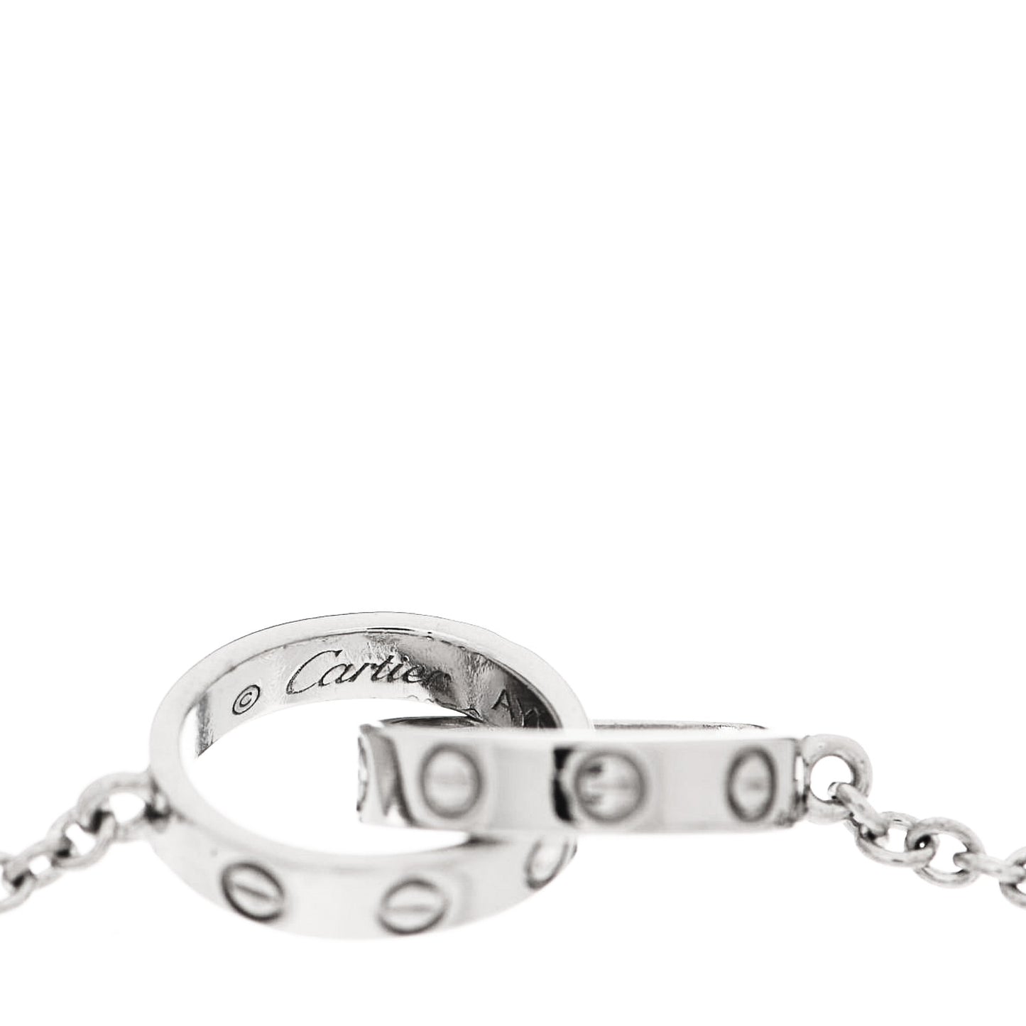 18K White Gold Interlocking LOVE Bracelet