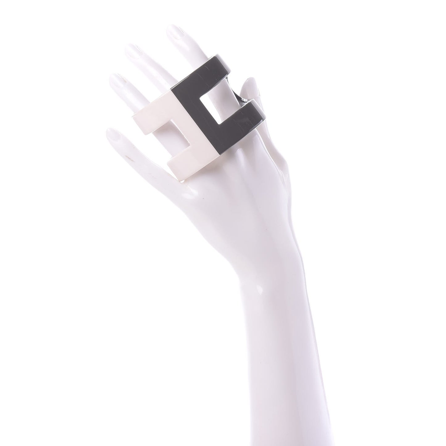 Lacquered Wood Ano Bracelet PM White Etain