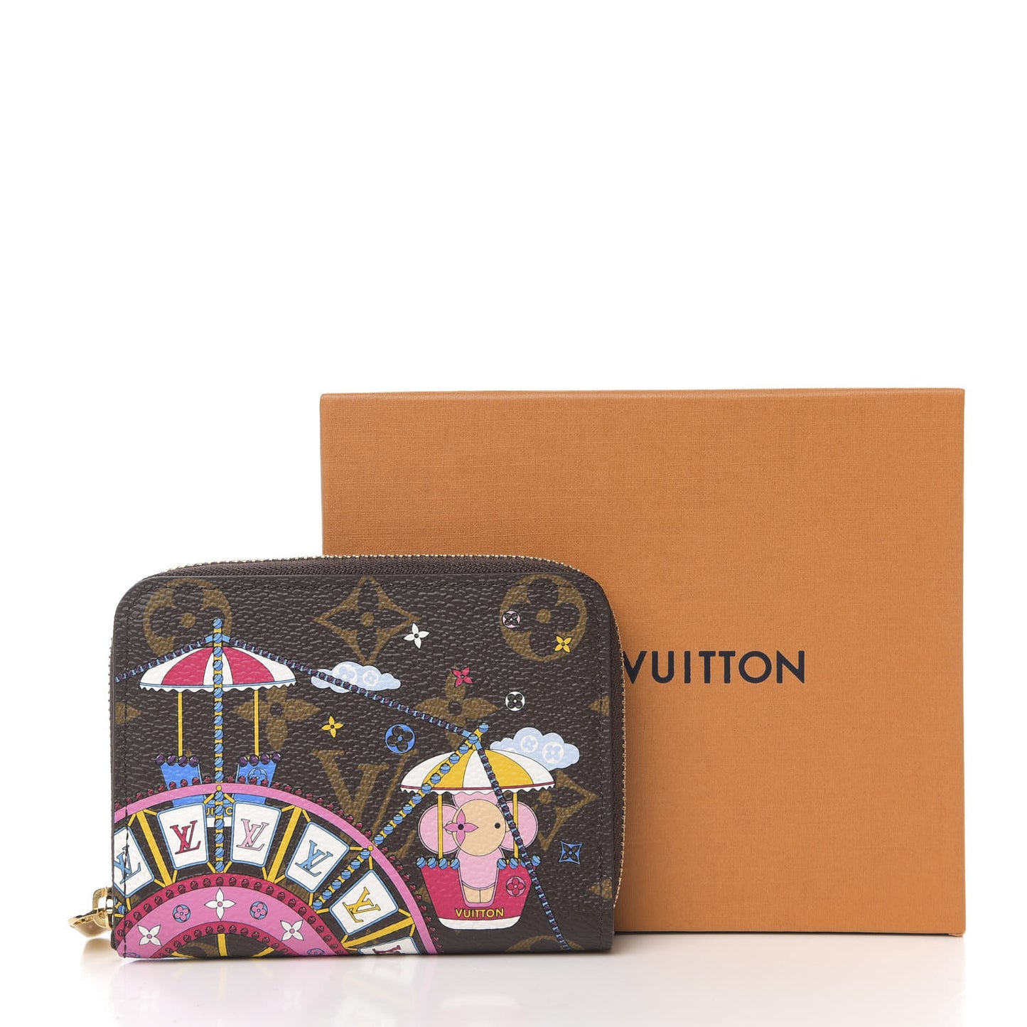 Monogram 2020 Christmas Animation Big Wheel Zippy Coin Purse Rose Ballerine