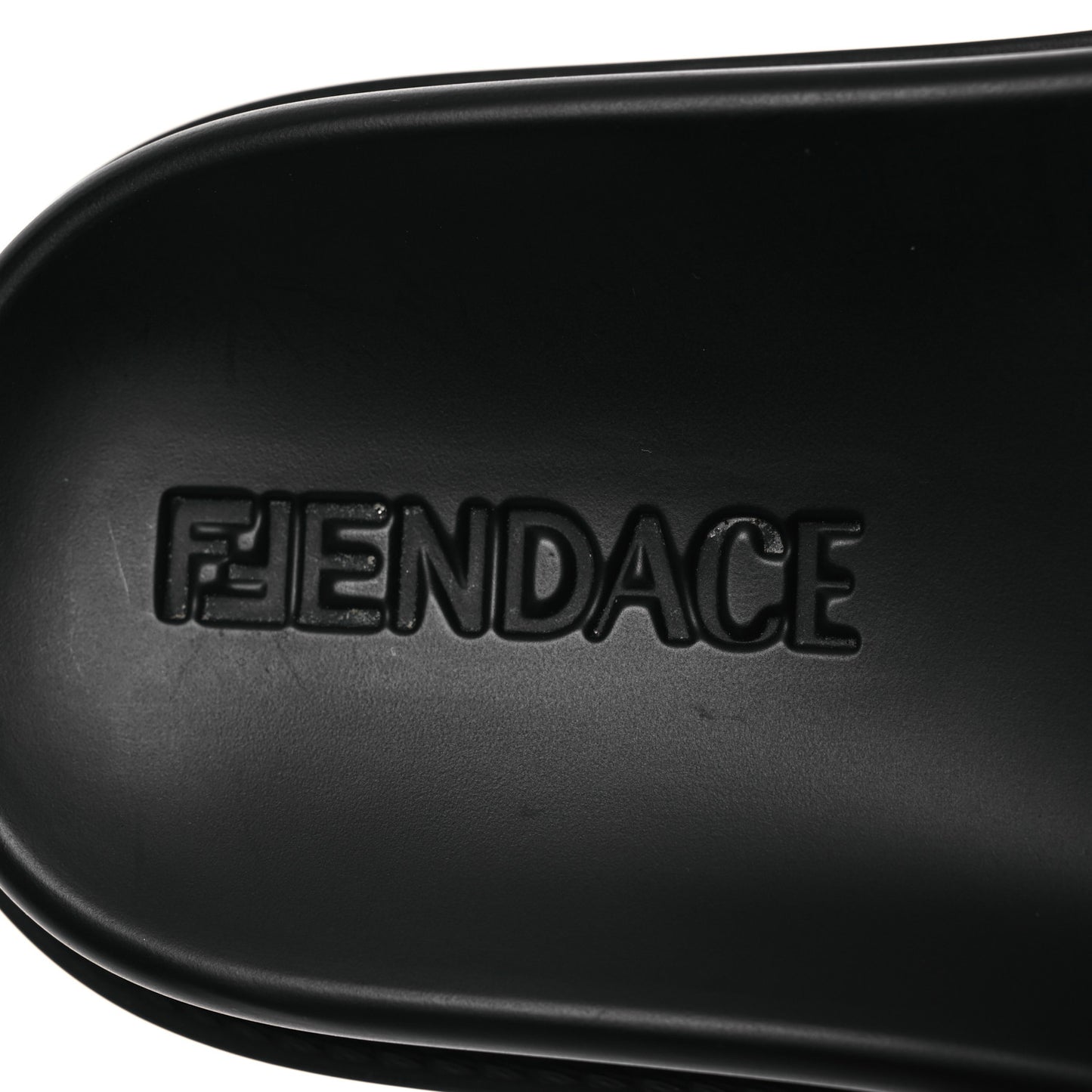 X VERSACE Rubber Logo Slide Sandals 38 Black