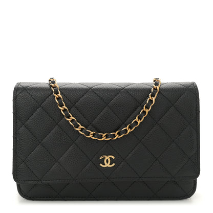 Chanel Caviar Quilted Wallet on Chain WOC Black 1 of 10