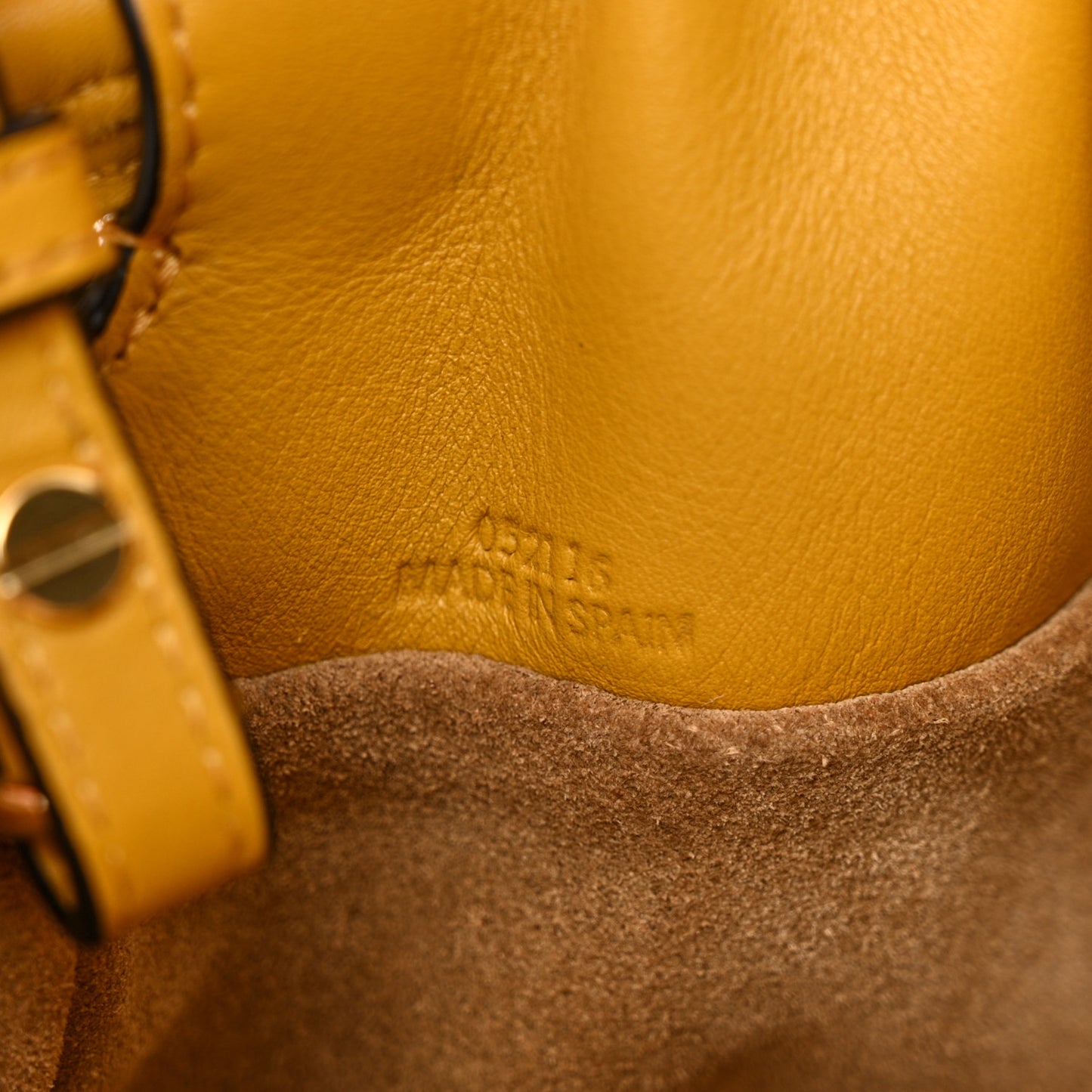 Calfskin Flamenco Knot Bag Mustard