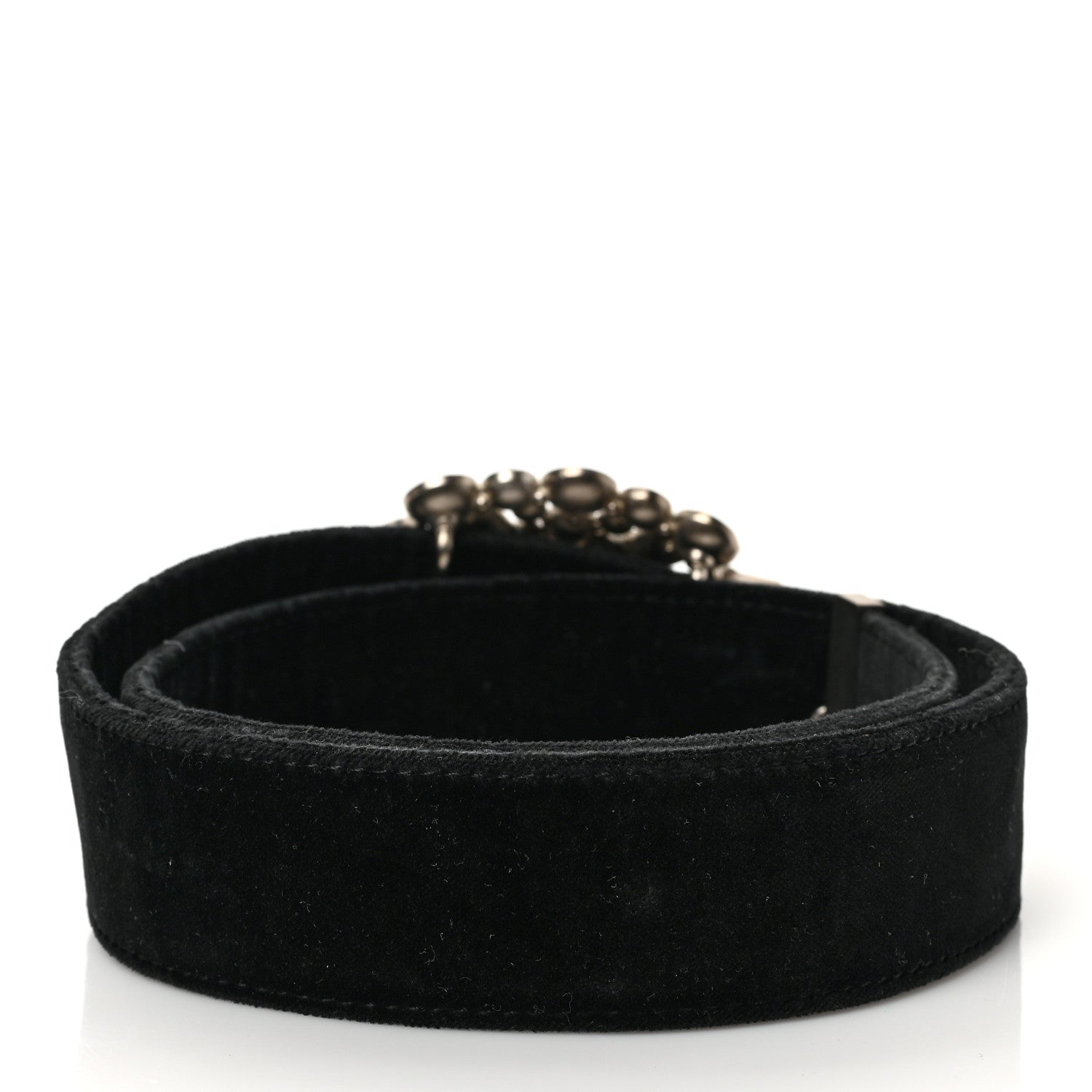 Chanel Velvet Gripoix Crystal Belt 90 36 Black 2 of 3