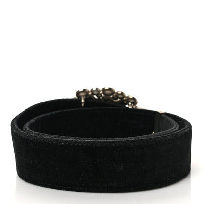 Chanel Velvet Gripoix Crystal Belt 90 36 Black 2 of 3