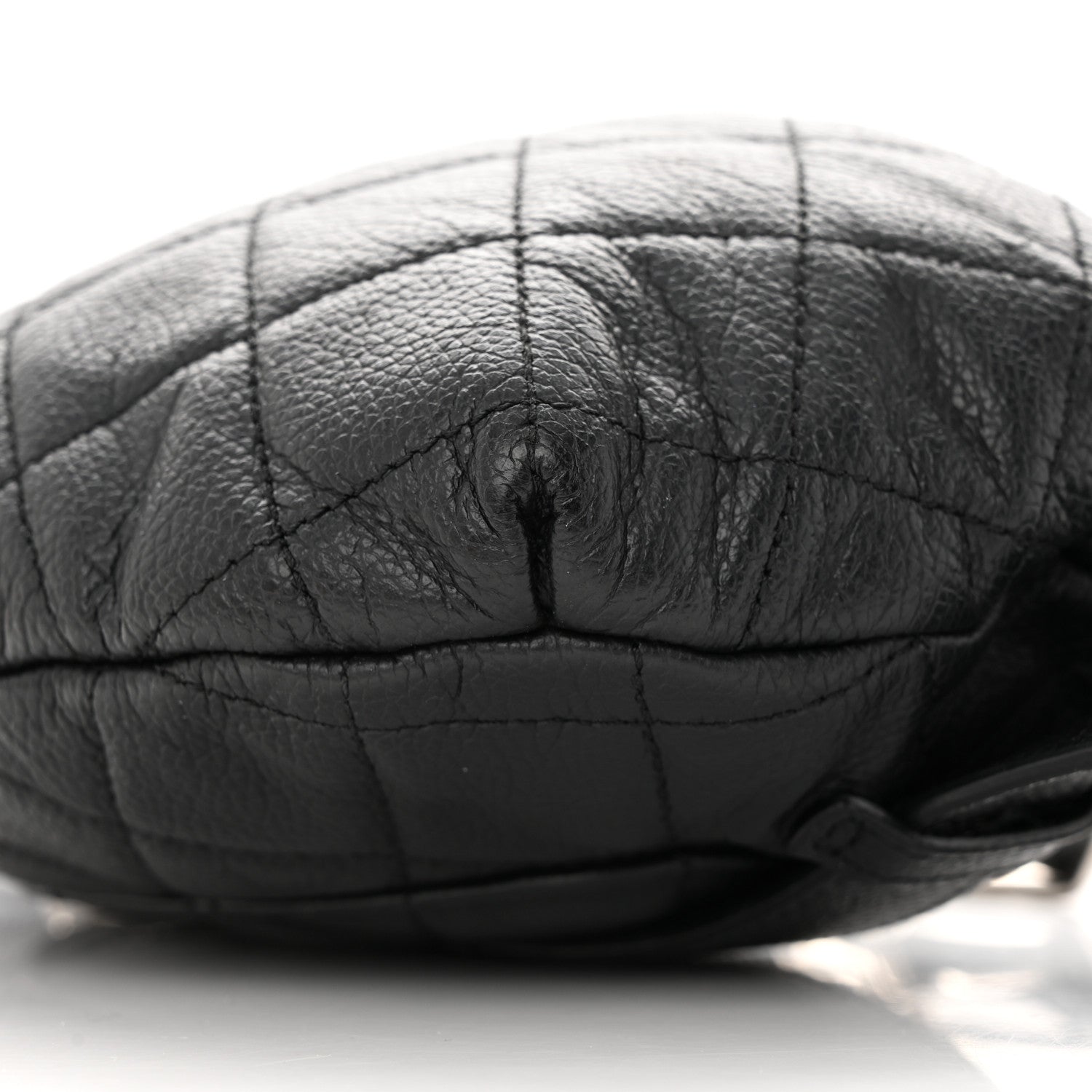 Chanel Grained Calfskin Quilted Waist Belt Bag Black 11 of 12