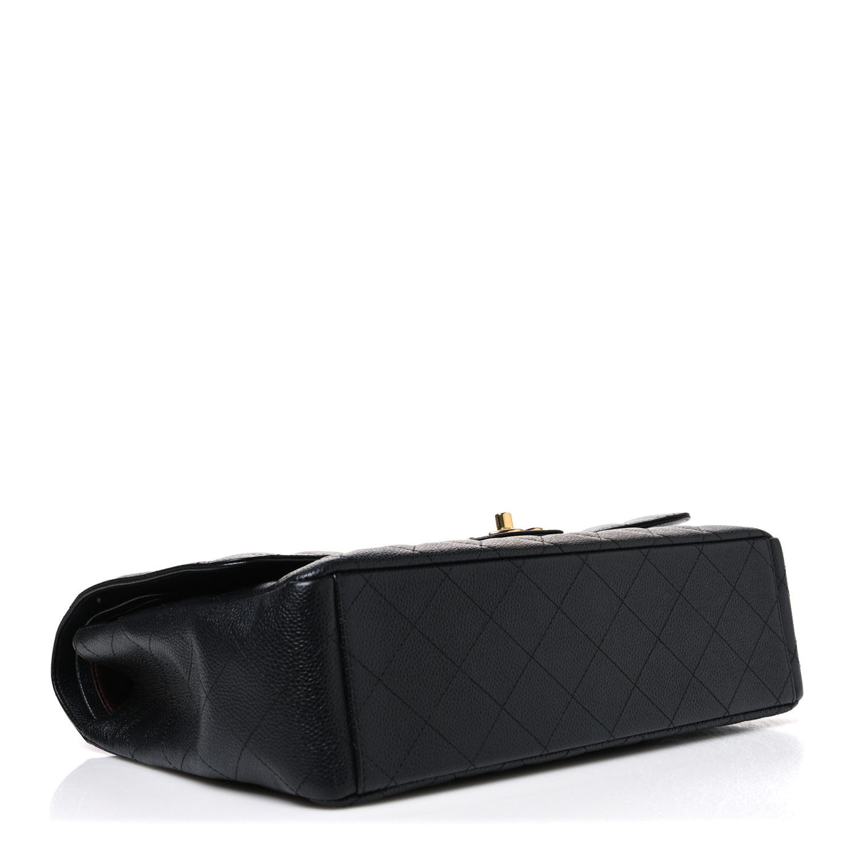 Caviar Quilted Maxi Double Flap Black