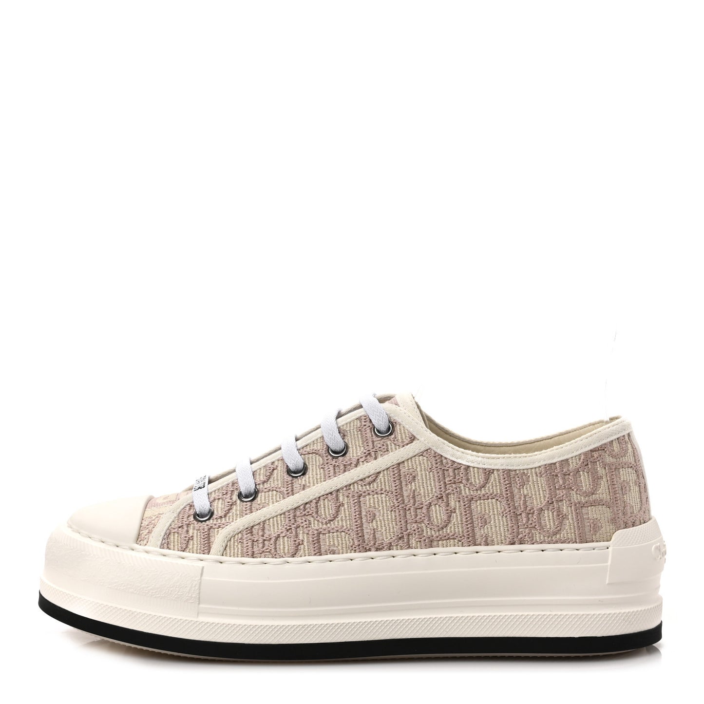Canvas Oblique Walk'N'Dior Low Top Sneakers 39 Powder Nude