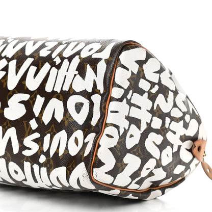 Louis Vuitton Monogram Graffiti Speedy 30 Silver 9 of 21