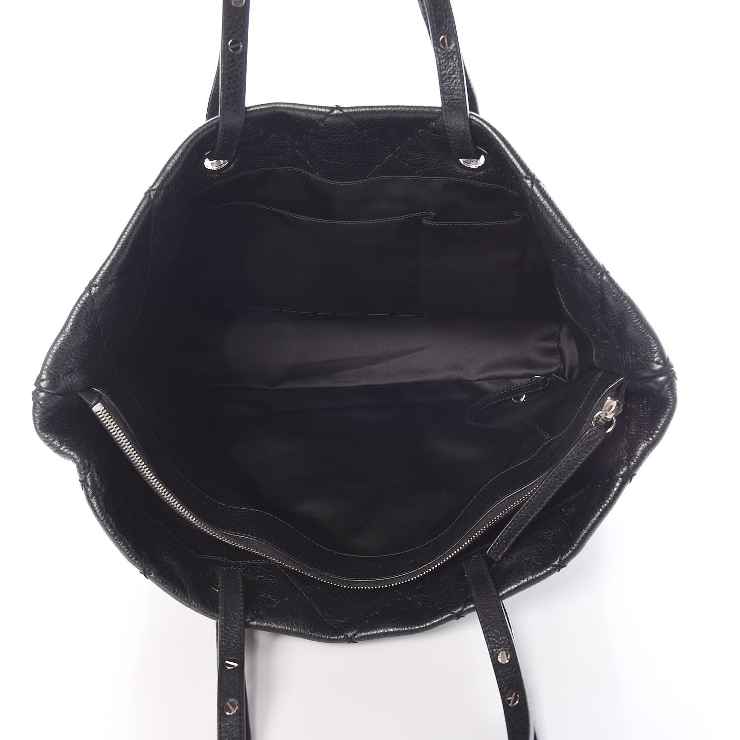 Chanel Glazed Calfskin Large On The Road Tote Black 5 of 10