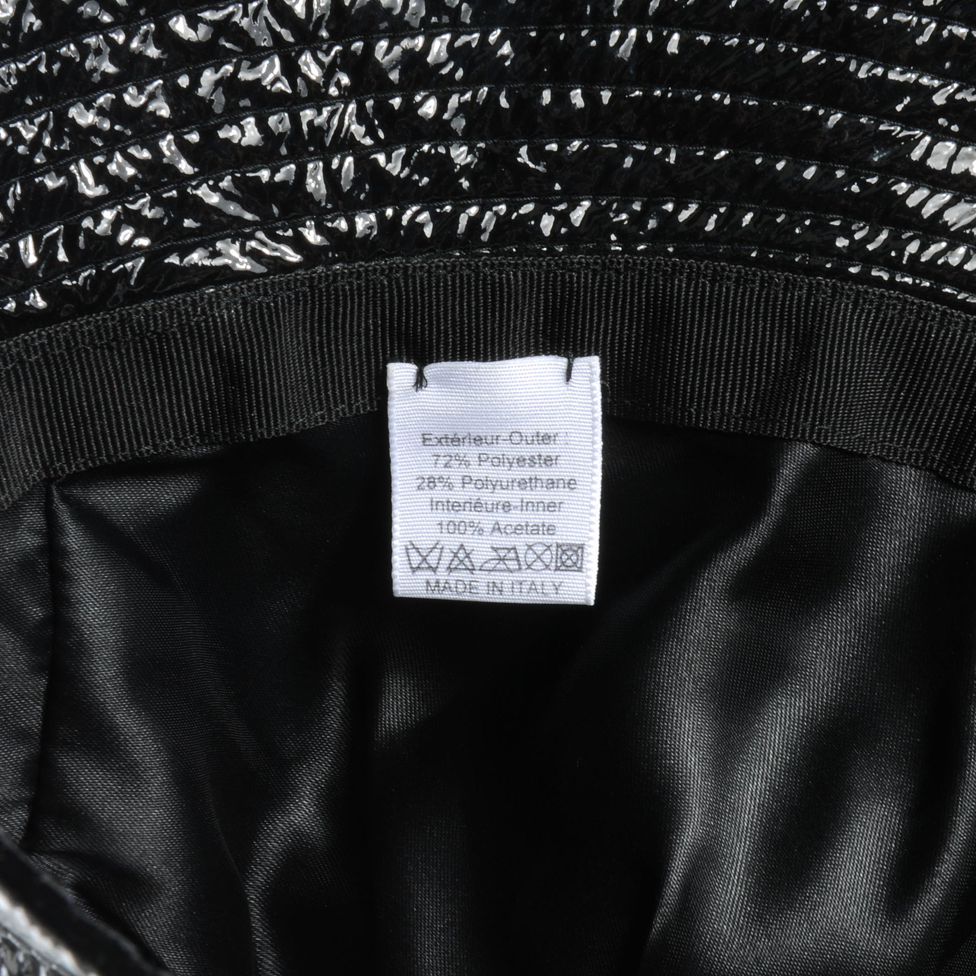 Chanel Vinyl Bucket Hat Black 59 5 of 6