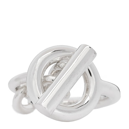 Hermes Sterling Silver GM Croisette Ring 54 6.75 1 of 5