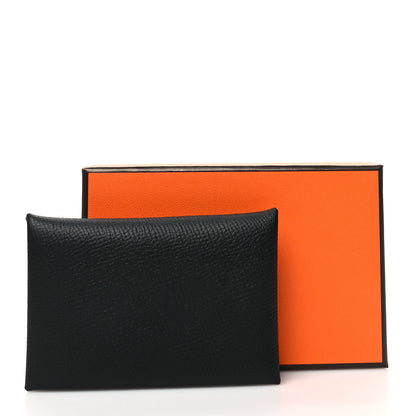 Hermes Epsom Calvi Card Case Black 13 of 13