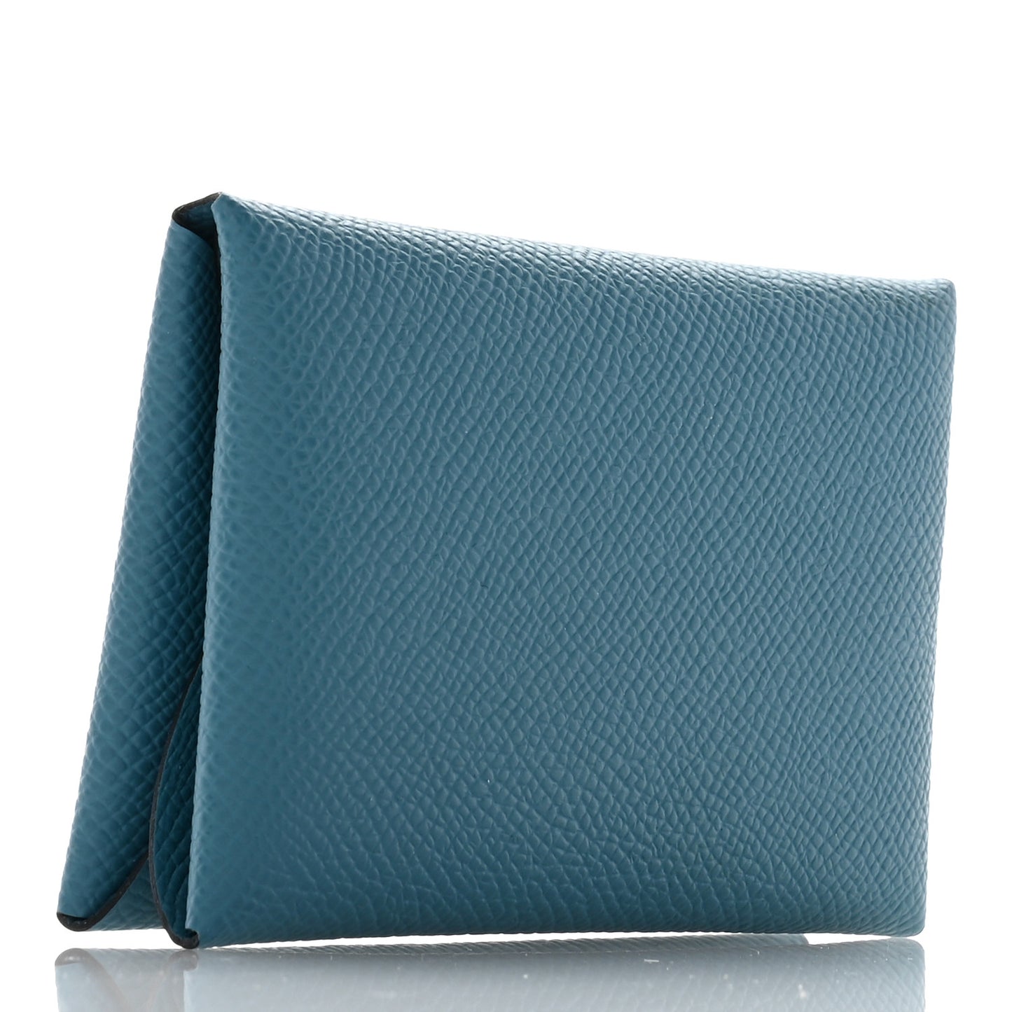 Epsom Calvi Duo Card Case Blue Jean