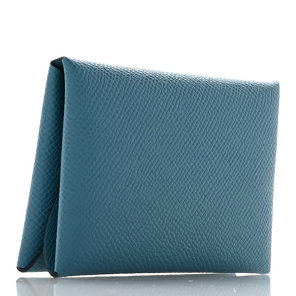 Hermes Epsom Calvi Duo Card Case Blue Jean 2 of 7