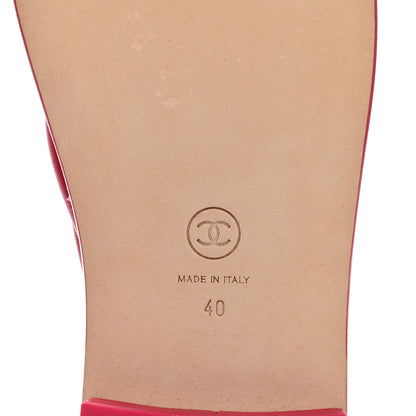 Chanel Lambskin Terry Cloth CC Thong Sandals 40 Pink 6 of 7