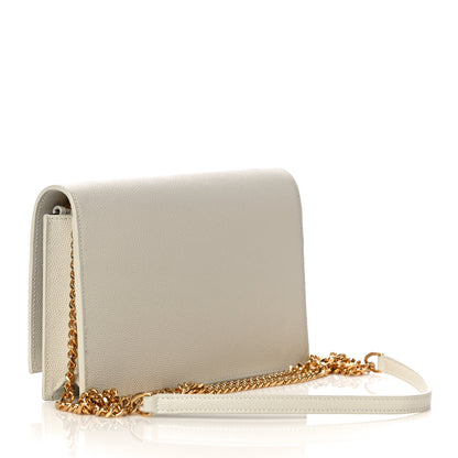 Saint Laurent Grain De Poudre Classic Monogram Kate Tassel Chain Wallet Crema Soft 3 of 11