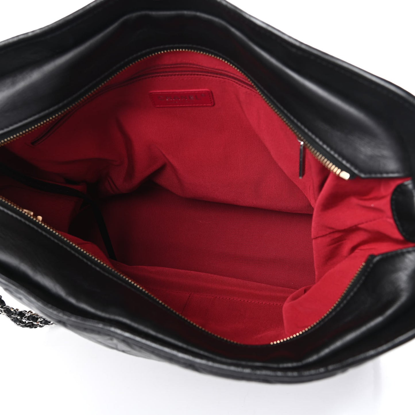 Aged Calfskin Quilted Maxi Gabrielle Hobo Black