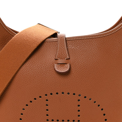Hermes Taurillon Clemence EVELYNE III PM Gold 8 of 11
