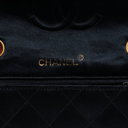Chanel Satin Quilted Mini Flap Black Gold 6 of 8