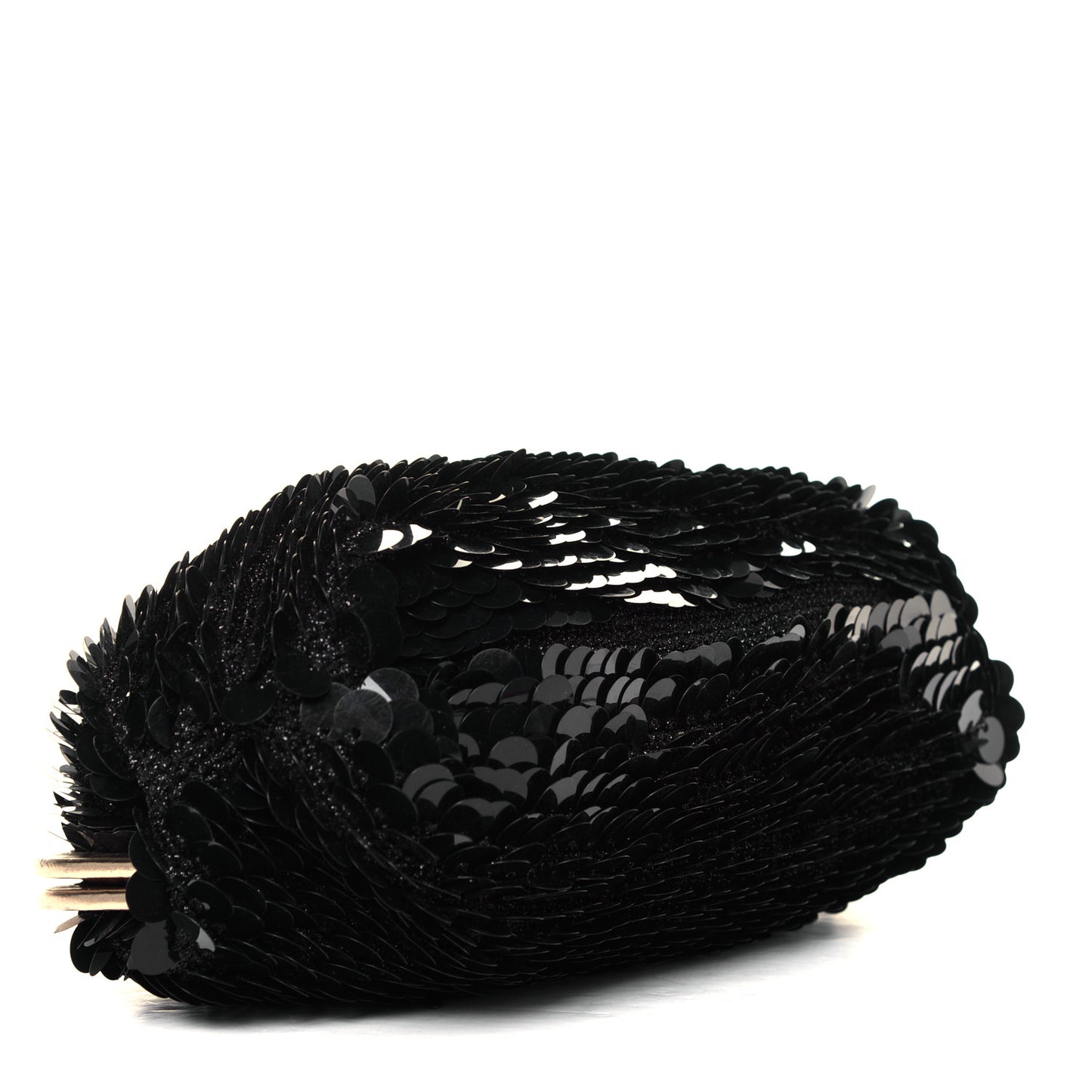 Sequin Crystal Embellished Chain Clutch Black Multicolor